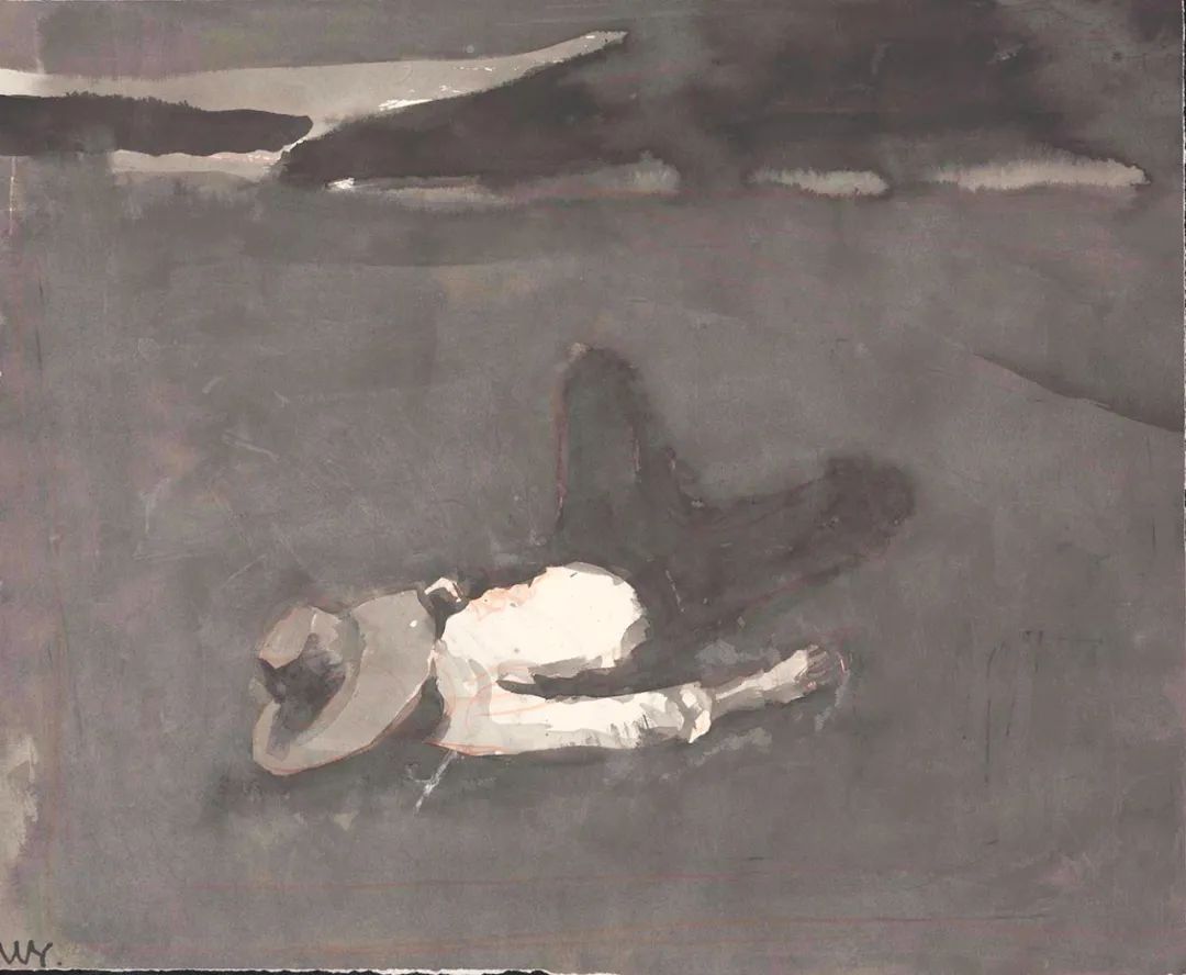 重拾-系列B-09纸面水墨外框尺寸60 x 60 cm